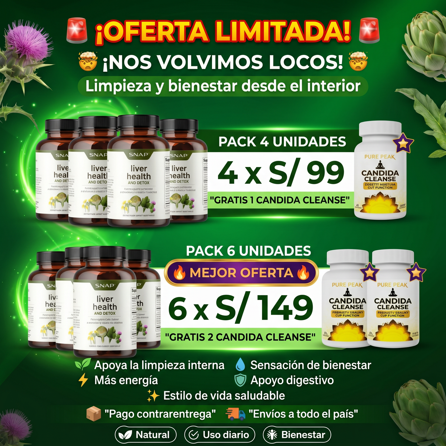 Liver Health & detox + Candida Cleanse