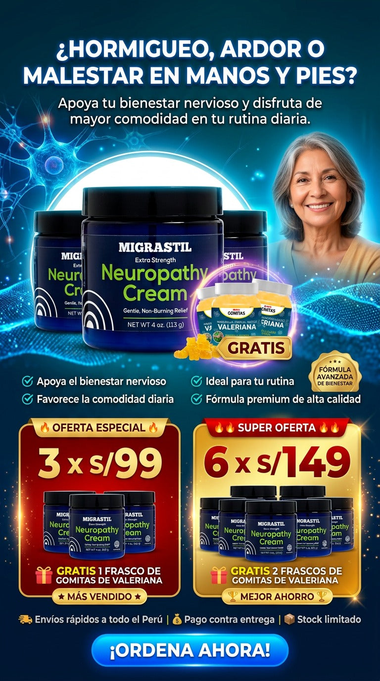 MIGRASTIL neuropathy cream + Gomitas de Valeriana