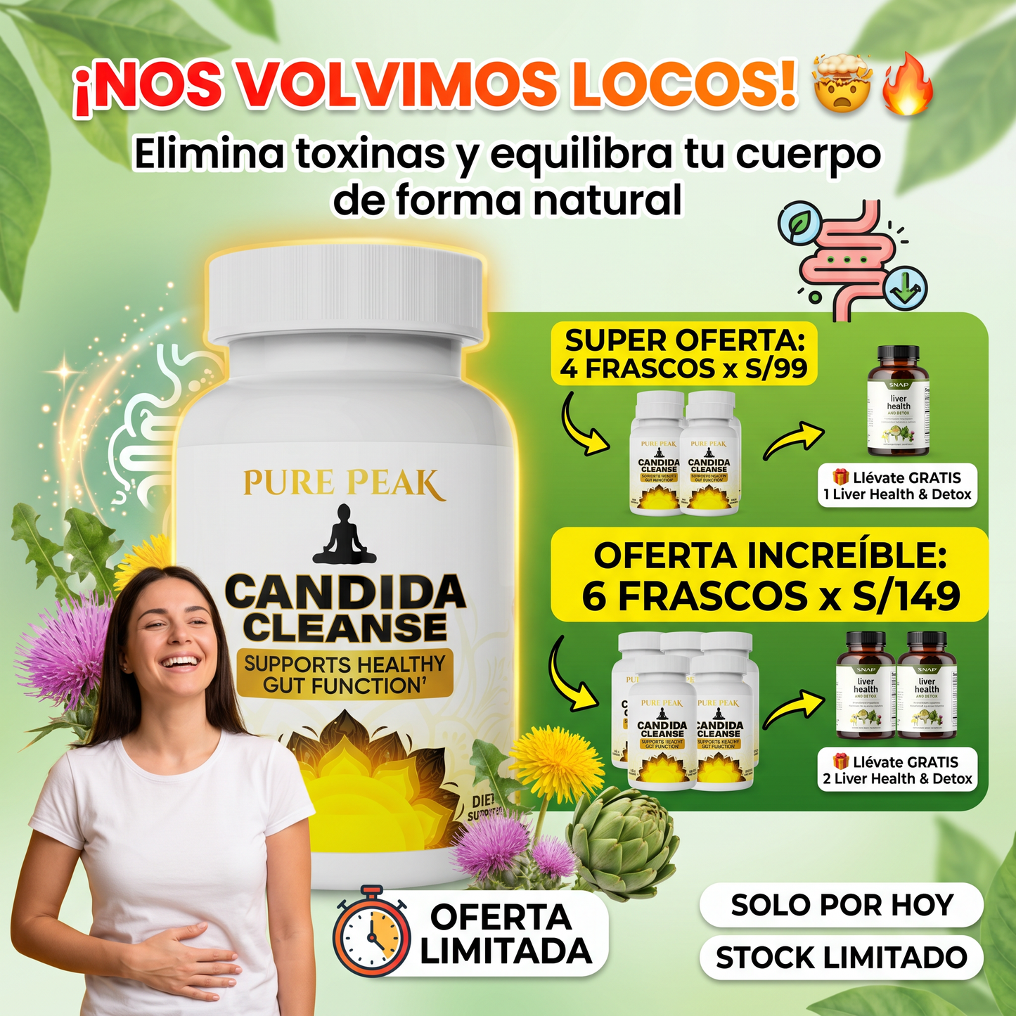 Candida Cleanse x 4 + liver Health & detox