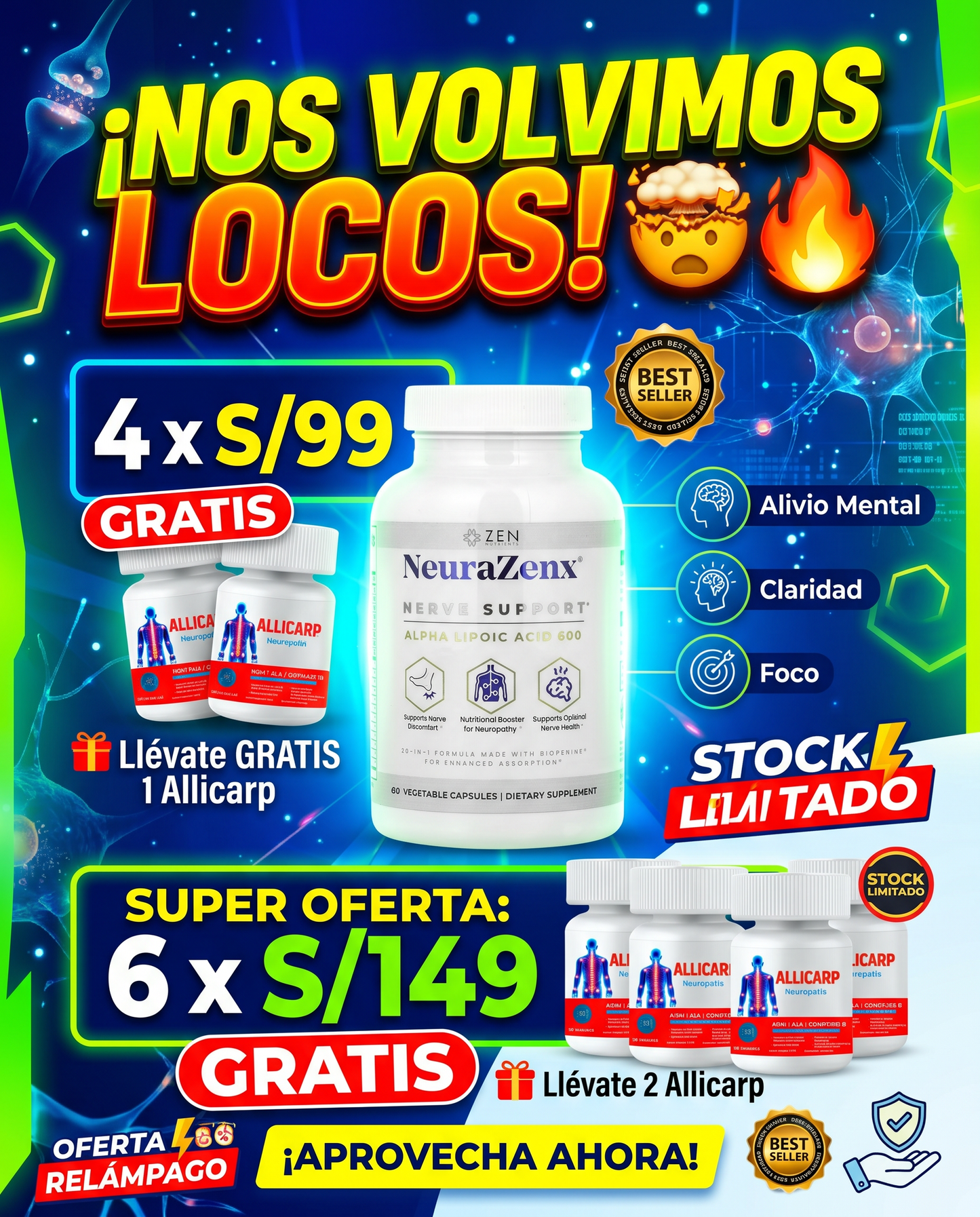 Neurazenx  4 + Allicarp