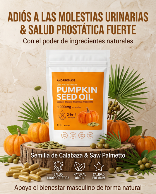 PUMPKIN SEED OIL - ELIMINA LAS MOLESTIAS AL ORINAR