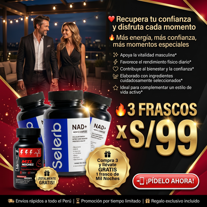 SELERB NAD - Mejora tu rendimiento intimo x 3 + Mil nochez