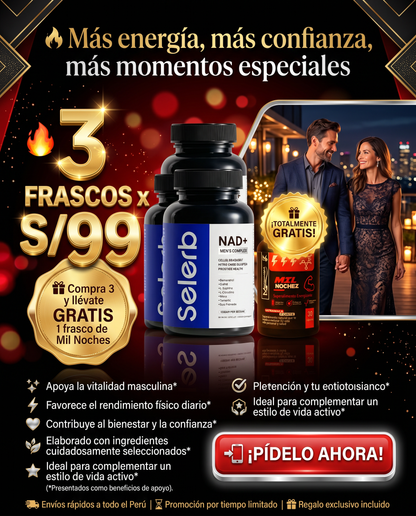 SELERB NAD - Mejora tu rendimiento intimo x 3 + Mil nochez